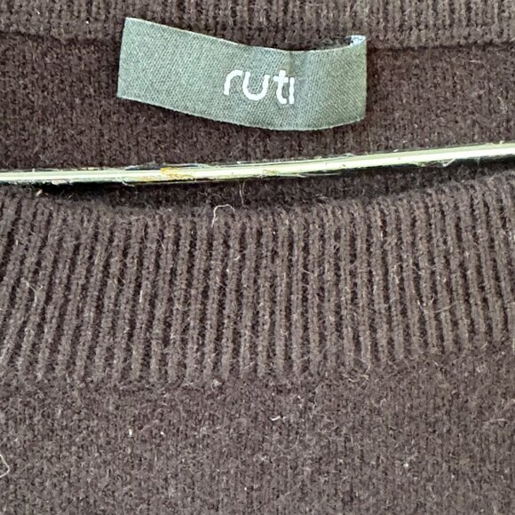 Ruti Women's Colorblock Sweater XL Black Red White Viscosa-Polyester Blend - Picture 3 of 9